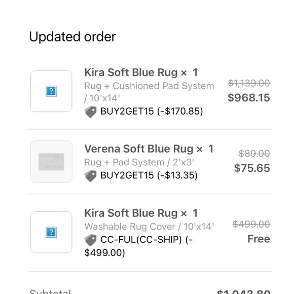 New in box 10x14 Ruggable Rug - Picture 4 of 4